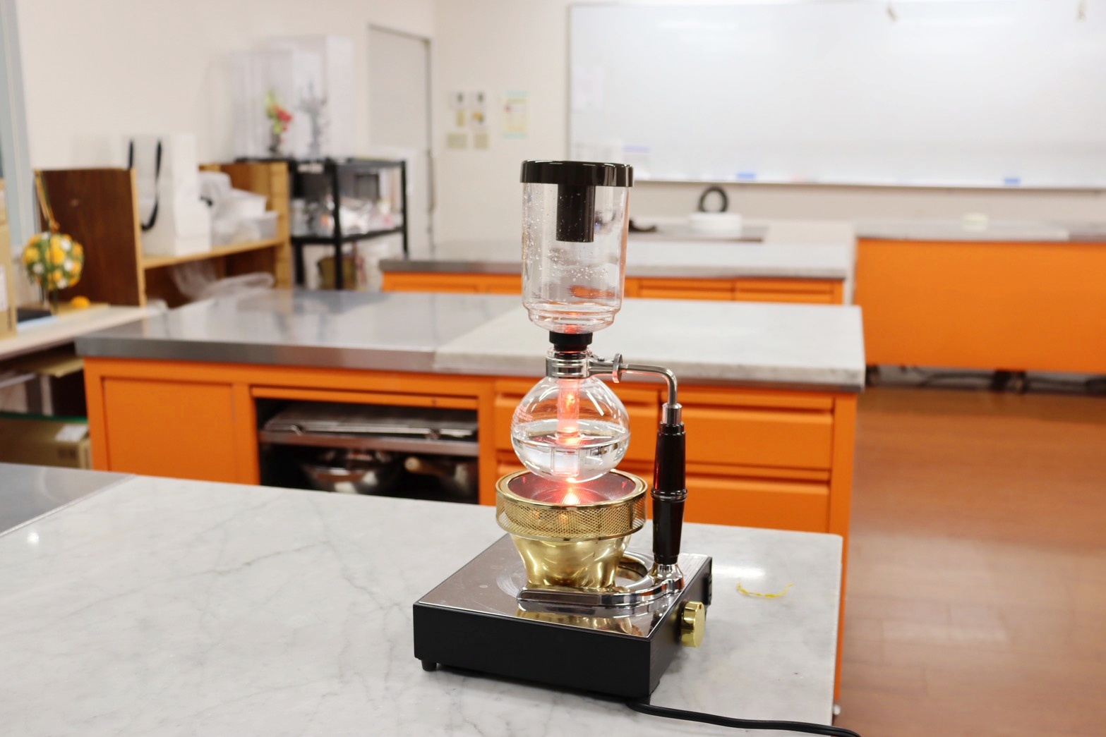 授業で使っているバリスタ機械